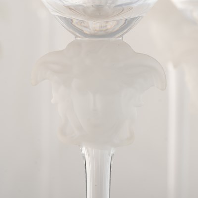 Lot 113 - A set of twelve Rosenthal for Versace 'Medusa d'Or' cystal wine glasses