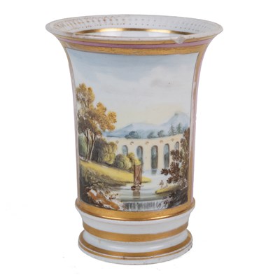 Lot 338 - A Nantgarw porcelain spill vase