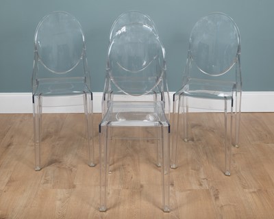 Lot 224 - Set of four Italian 'Victoria Ghost' designed by Philippe Starck for Kartell