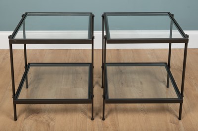 Lot 160 - A pair of Contemporary two-tier occasional tables