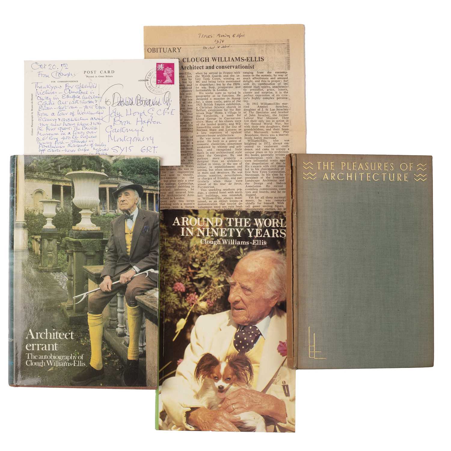 Lot 670 - WILLIAMS- ELLIS (CLOUGH) 'Architect Errant',...