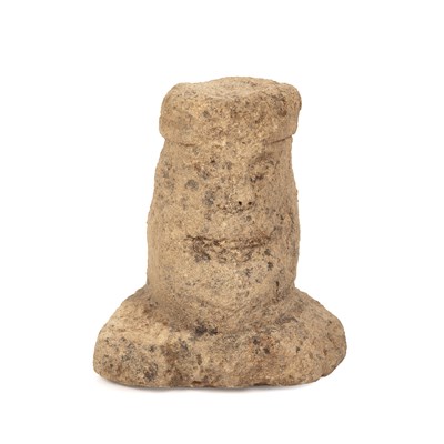 Lot 297 - A Celtic limestone head or boundary marker,...