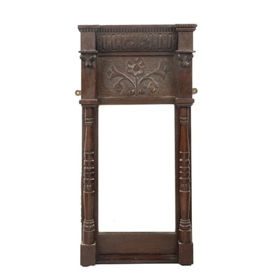 Lot 57 - 20th Century Oak, pier mirror, in antique...