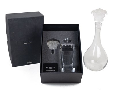 Lot 120 - A Rosenthal for Versace 'Medusa Lumiere Jug' wine decanter and a 'Treasury Jug' whisky decanter
