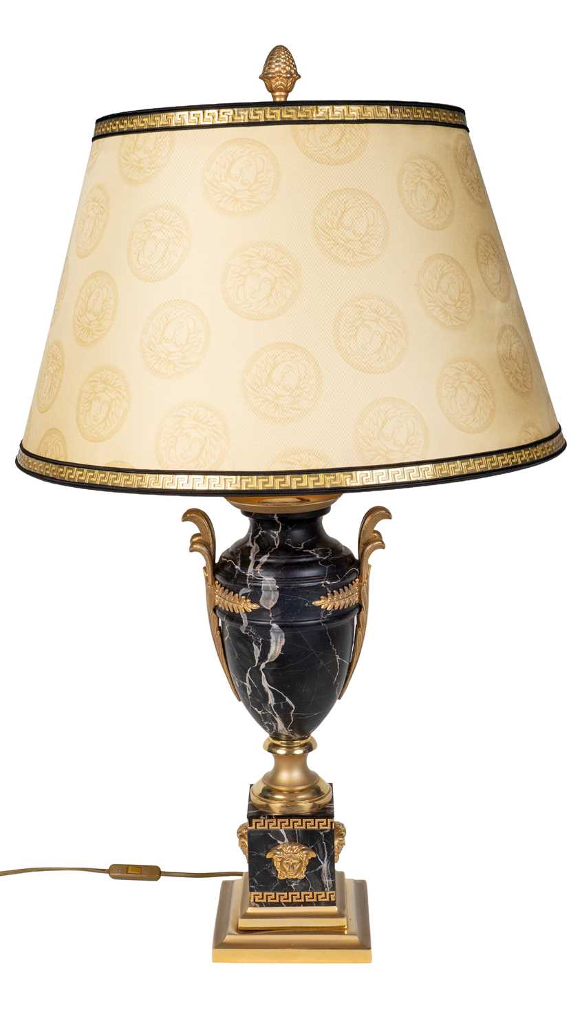 Lot 125 - A Versace table lamp and matching shade
