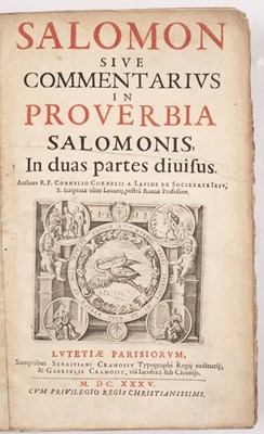Lot 546 - LAPIDE (CORNELIUS, CORNELLI. A) Commentaria in...