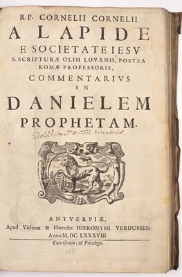 Lot 546 - LAPIDE (CORNELIUS, CORNELLI. A) Commentaria in...