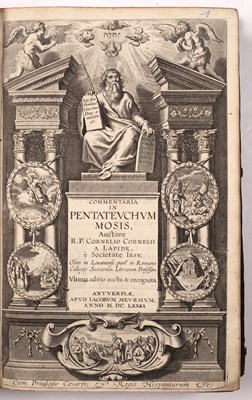 Lot 546 - LAPIDE (CORNELIUS, CORNELLI. A) Commentaria in...
