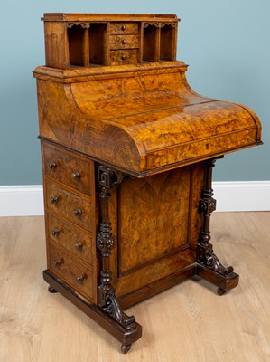 Lot 503 - A Victorian walnut metamorphic pinao-top Devenport