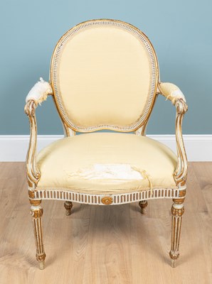 Lot 12 - A George III open armchair in the French manner
