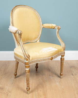 Lot 12 - A George III open armchair in the French manner