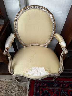Lot 12 - A George III open armchair in the French manner