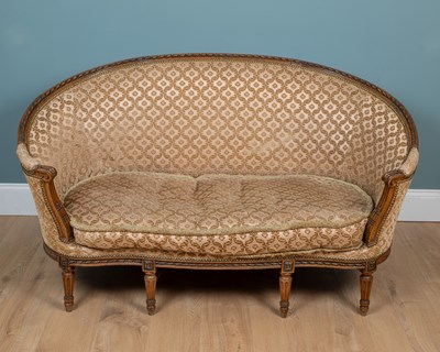 Lot 28 - A French small two-seater sofa
