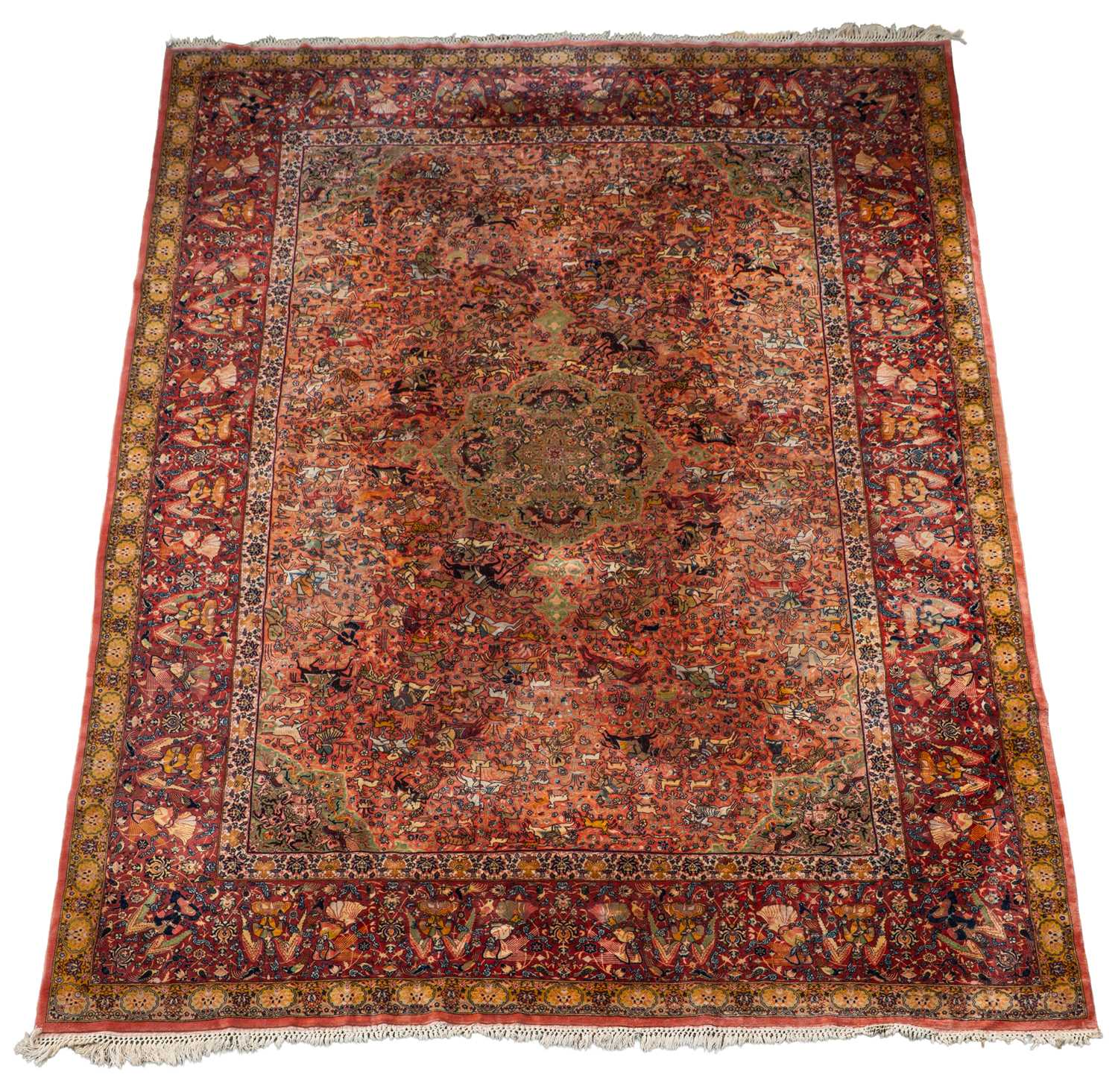 Lot 160 - An early 20th century hand-woven Kerman carpet