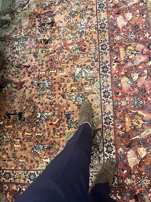 Lot 160 - An early 20th century hand-woven Kerman carpet