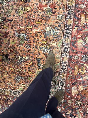 Lot 160 - An early 20th century hand-woven Kerman carpet