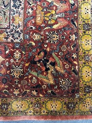Lot 160 - An early 20th century hand-woven Kerman carpet