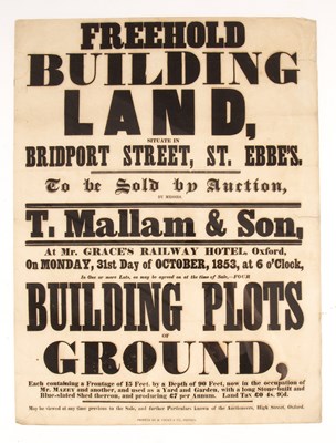 Lot 579A - A. T. Mallam & Son vintage auction poster for...