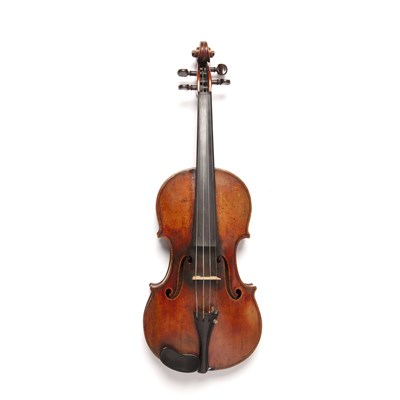 Lot 132 - A 19th century violin, with single piece back,...