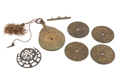Lot 333 - A cast brass astrolabe
