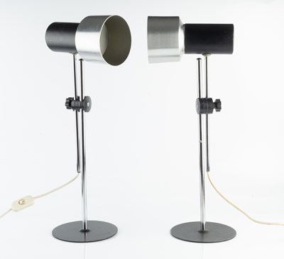 Lot 902 - Prova (Italy) Pair of lamps chrome and...