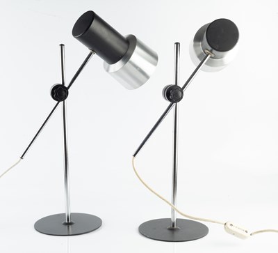 Lot 902 - Prova (Italy) Pair of lamps chrome and...