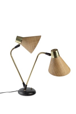Lot 904 - Prescolite (American) Dual branch lamp...