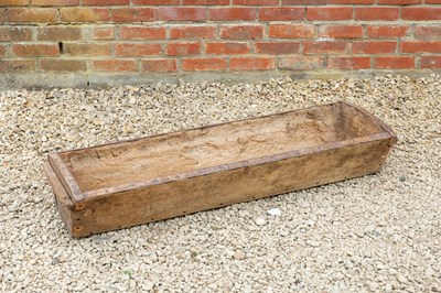 Lot 1359 - An antique iron-bound trough