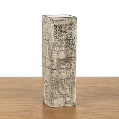 Lot 287 - Linda Taylor for Troika Pottery Tall square...