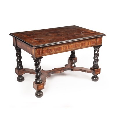 Lot 328 - A 19th century walnut and rosewood marquetry...