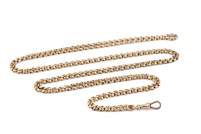 Lot 17 - A belcher-link long chain, with swivel clasp...