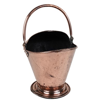 Lot 355 - A copper arts and crafts coal scuttle