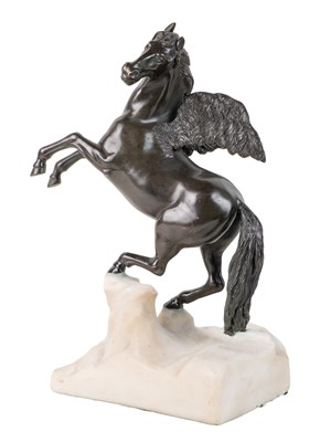 Lot 317 - A late 19th / early 20th century bronze statue of Pegasus