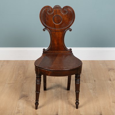 Lot 78 - A Regency mahogany hall chair