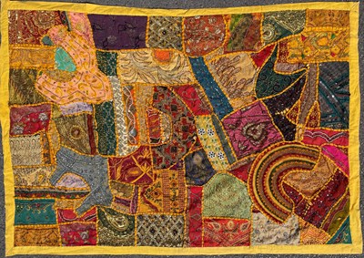 Lot 1118 - A 20th century Rajasthani textile panel