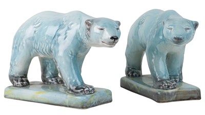 Lot 165 - A pair of Beswick pottery polar bears