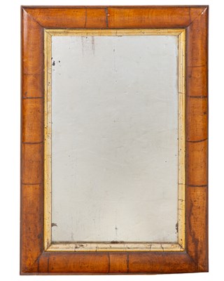 Lot 1202 - A 19th century walnut framed rectangular wall mirror