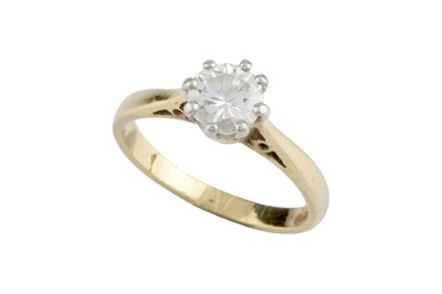 Lot 65 - A diamond single stone ring, the round...