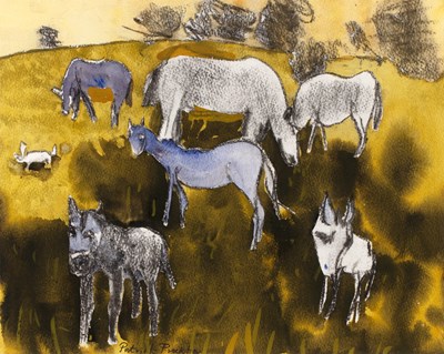 Lot 180 - Patrick Procktor (1936-2003) Horses Grazing...