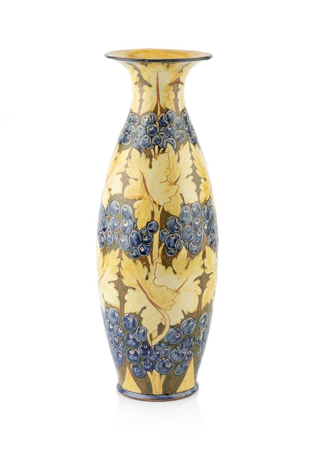 Lot 812 - Della Robbia Pottery Vase, 1897 decorated with...
