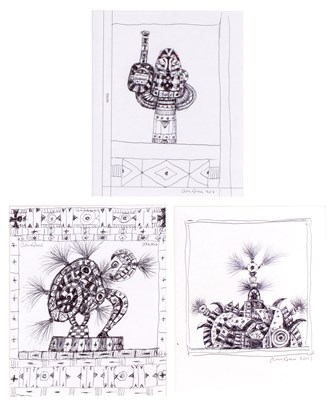 Lot 387 - Alan Davie (1920-2014) Three untitled studies,...