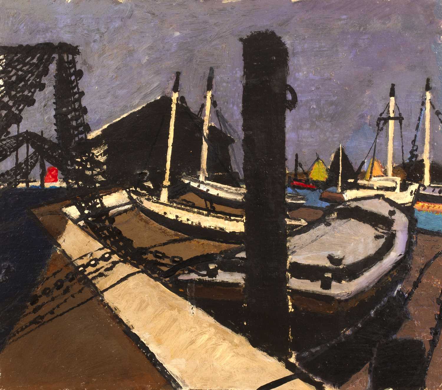 Lot 140 - Frederick Griffin (1906-1976) Harbour Scene...