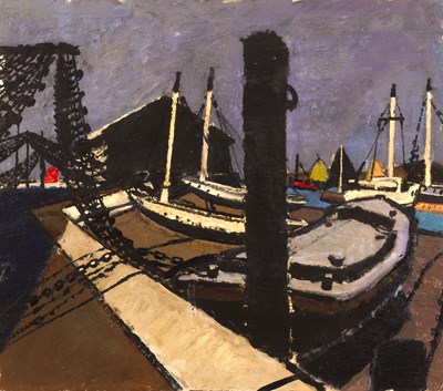 Lot 140 - Frederick Griffin (1906-1976) Harbour Scene...