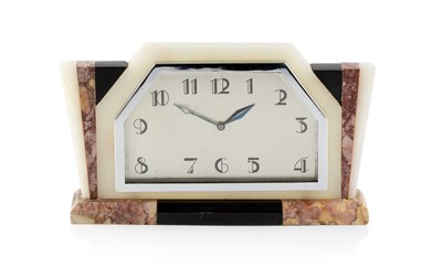 Lot 875 - Art Deco Mantle clock, circa 1920 marble and...