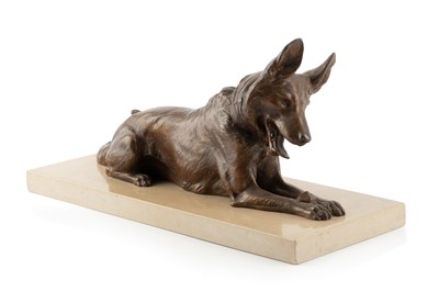 Lot 867 - Art Deco School Model of a German Shepherd,...