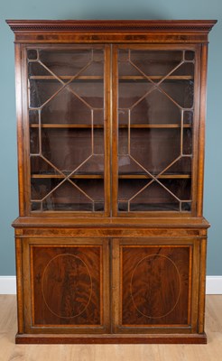 Lot 398 - A Victorian mahogany bookcase in the Georgian style