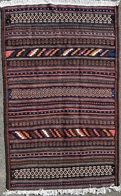 Lot 1304 - A hand-woven Afghan Sumak Kelim