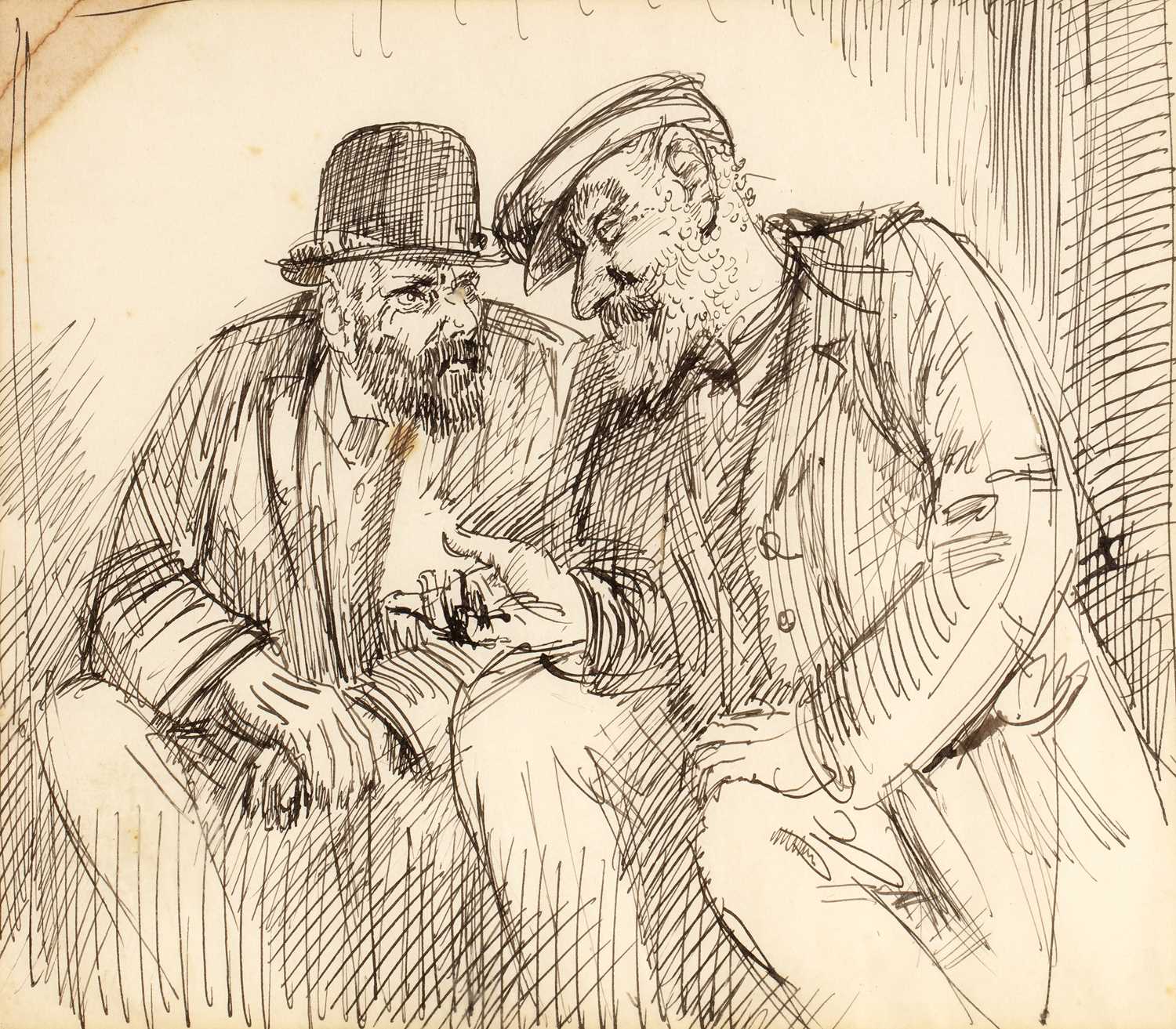 Lot 156 - Henry Lamb (1883-1960) Two Old Men Conversing...