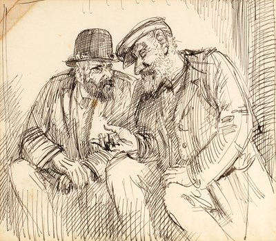 Lot 156 - Henry Lamb (1883-1960) Two Old Men Conversing...