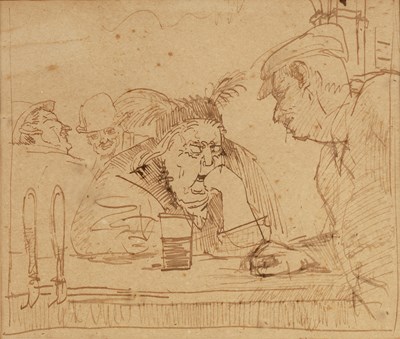 Lot 153 - Henry Lamb (1883-1960) An Old Lady at the Bar...